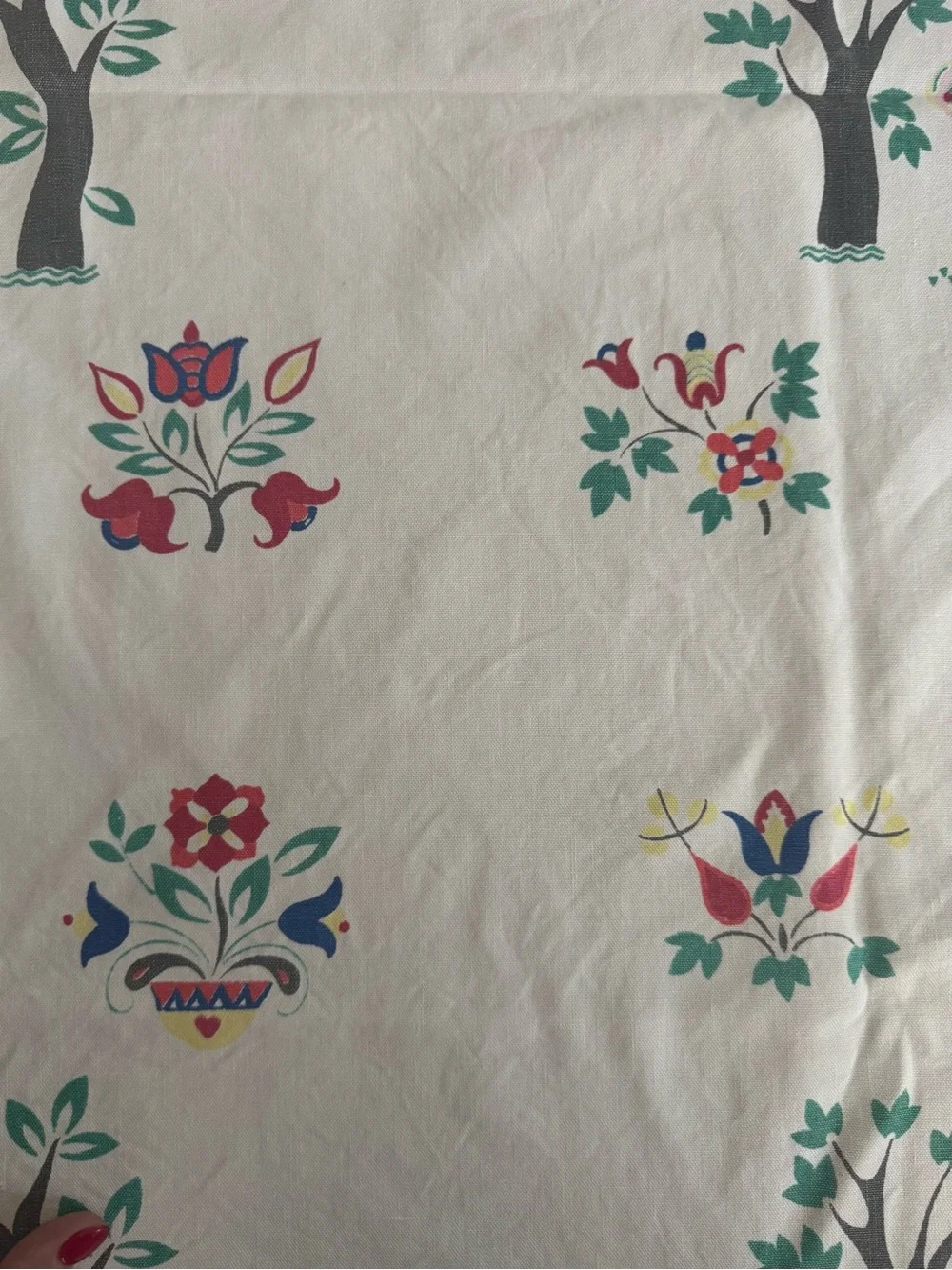 Vintage 1950-1960 Wilendur Cotton Tablecloth Pennsylvania Dutch